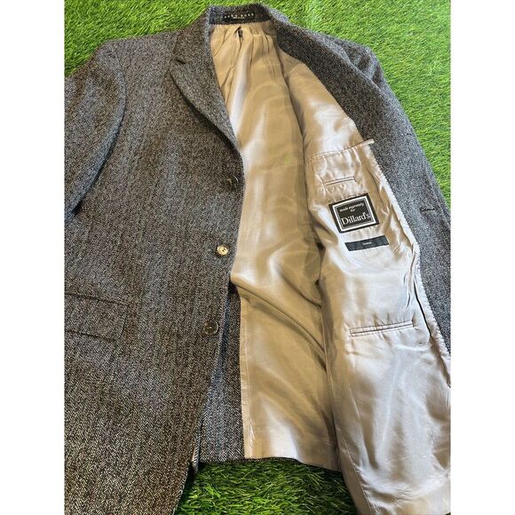 Hugo Boss Blazer Wool Blend Mens 42R Gray 2 Button Tweed - Picture 5 of 16
